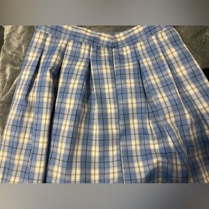 SIM AND SAM blue plaid M skirt
